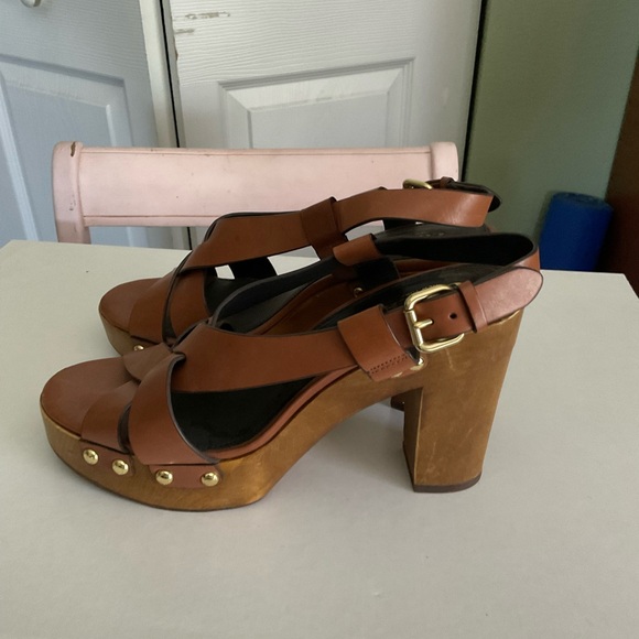 Coach Brown Leather Platform Sandals Size 10 Excellent Condition - Picture 3 of 7